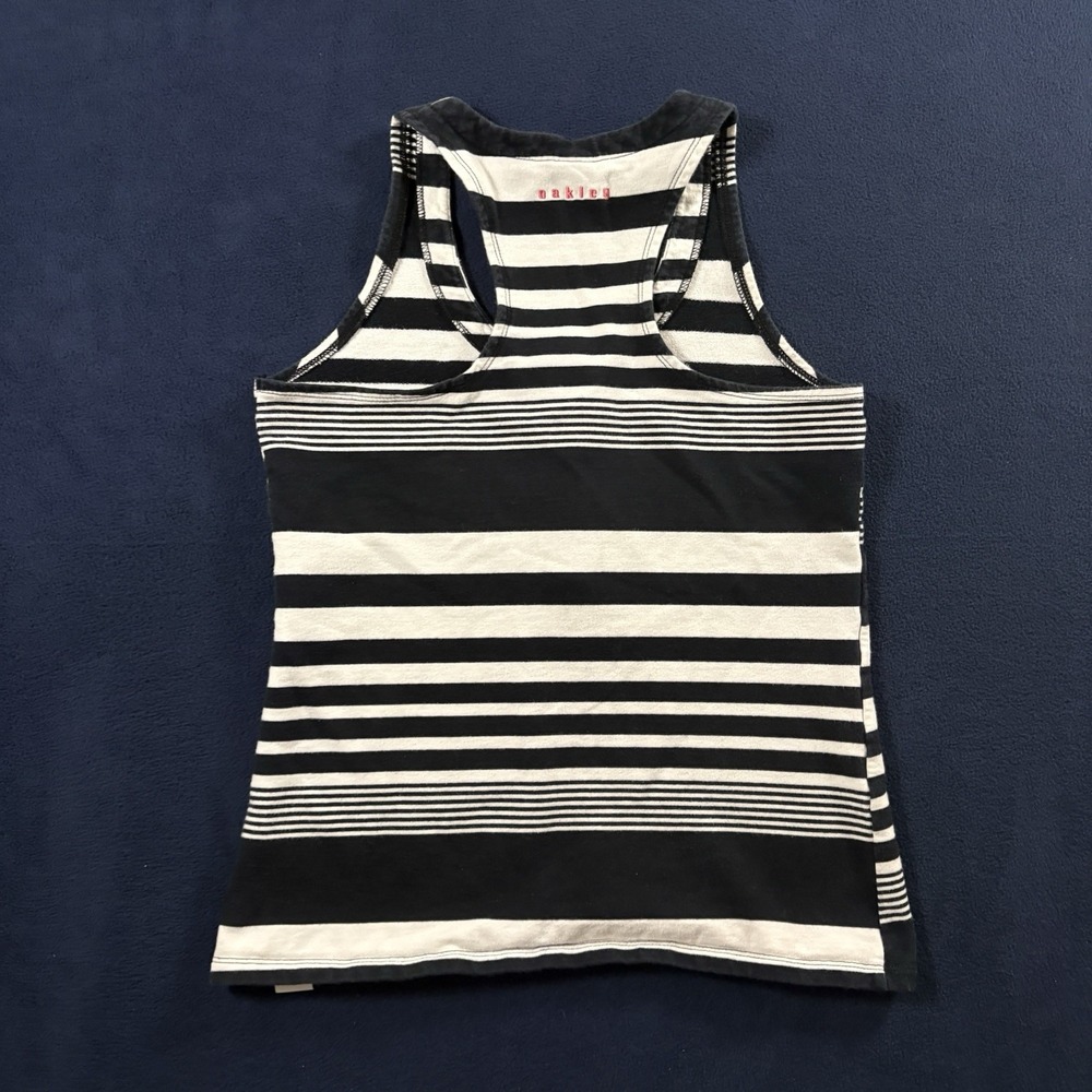 Oakley Vintage Striped Henley Racerback Tank Top Womens Small Y2K Surf Skate - Picture 3 of 6